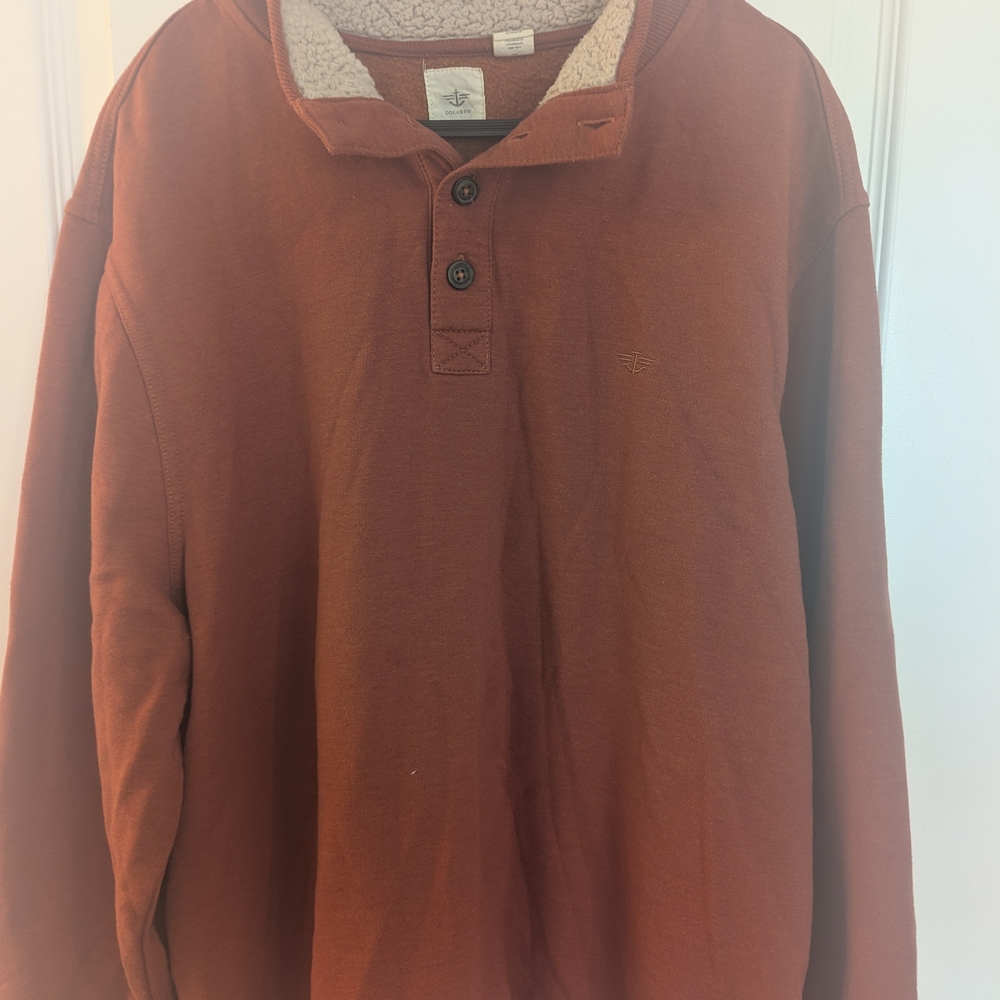 Men's Rust Button-Up Shirt